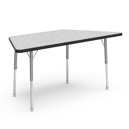 Virco 25.81 in. W, 60 in. L, 17-25 in. H, Grey Nebula Top / Black Edge 48TRAP60LO